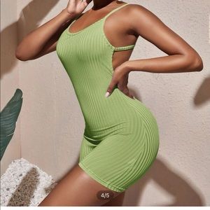 Backless skinny romper